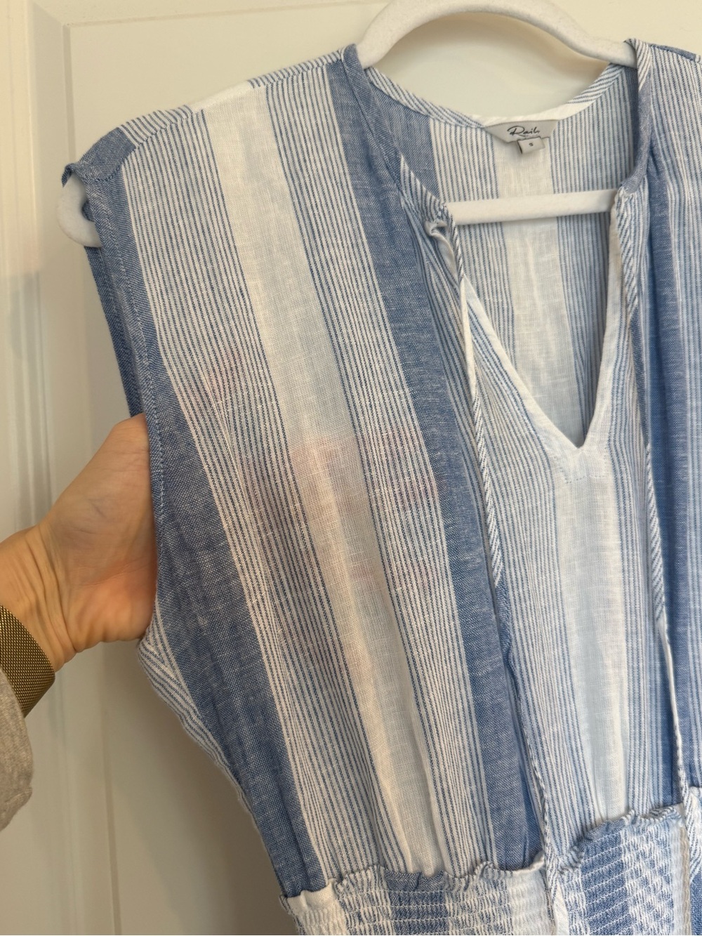 Rails Ashlyn Nevis Striped Linen Blend Midi Dress - Picture 5 of 10